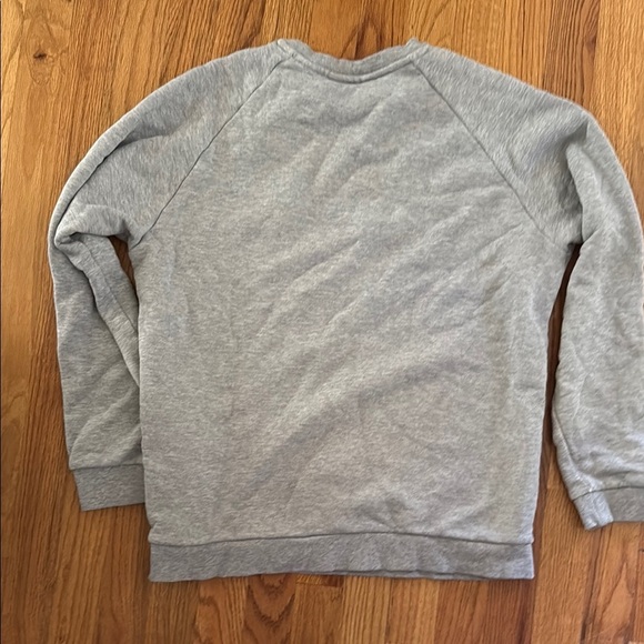 Adidas Heather Gray Crewneck Men's M Large Logo - Picture 4 of 5